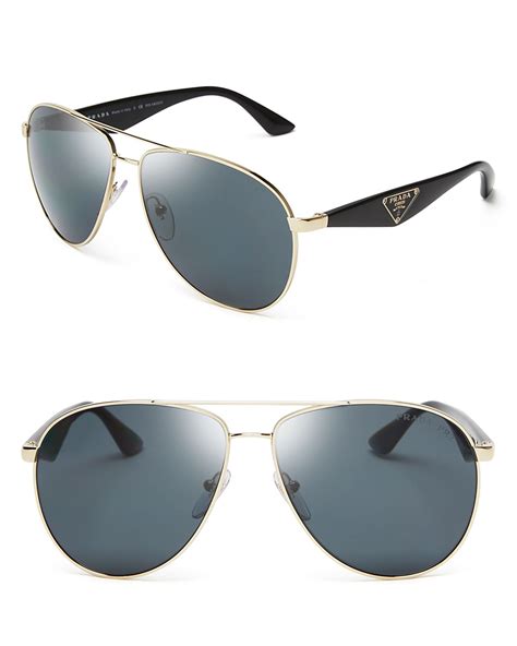 prada double bar aviator sunglasses 60mm|Prada aviator sunglasses men's.